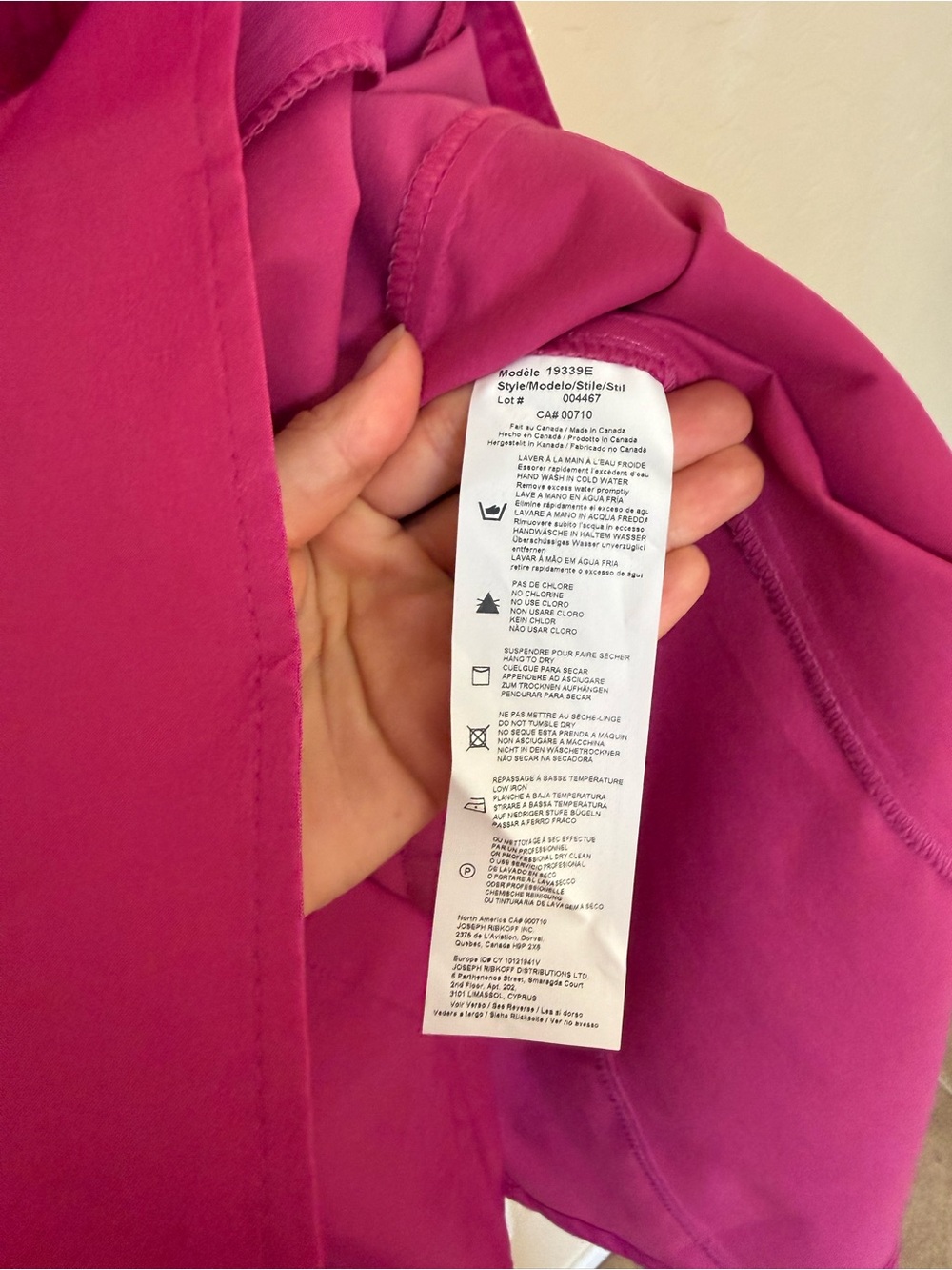Hot Pink Statement Coat Joseph Ribkoff Ruffle Collar Jacket Size 14 - Picture 6 of 11